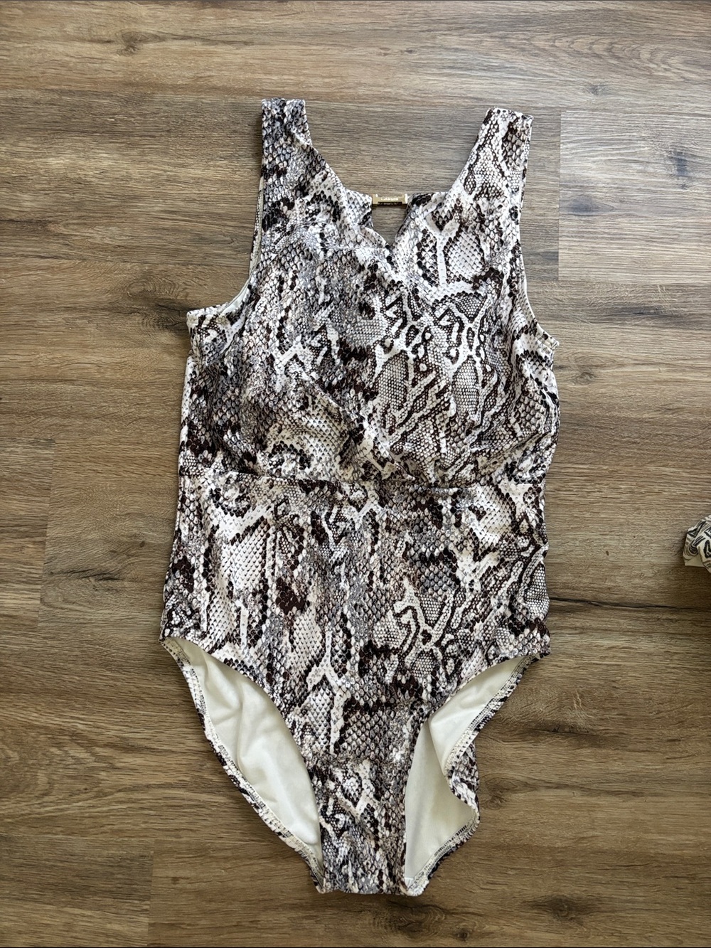 Calvin Klein Snakeskin One-Piece Swimsuit